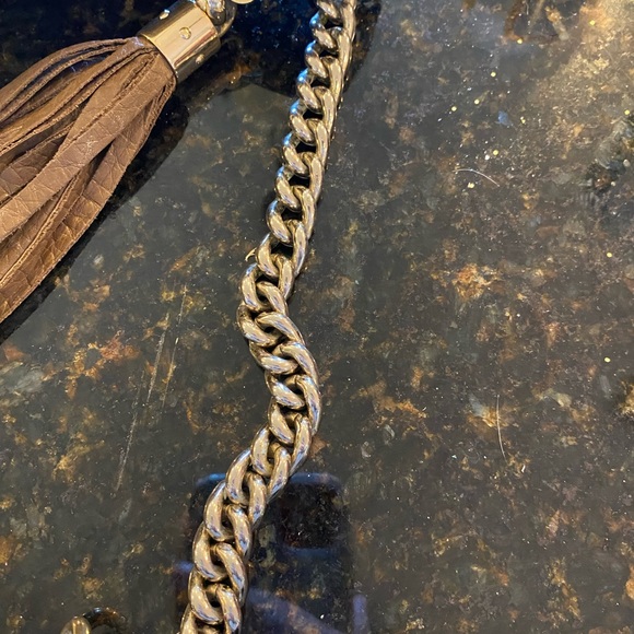 Gucci Soho Chain Hobo Leather Medium Taupe Light Brown Pebbled Leather P - Picture 10 of 12